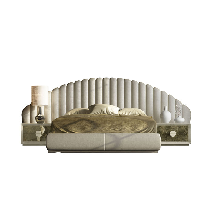 Everly Quinn Upholstered Standard 3 Piece Bedroom Set Wayfair